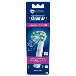 Oral-B Cross Action Electric Toothbrush Replacement Brush Heads - 4ct